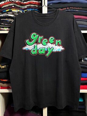 Gr33n Day Black Washed Tee